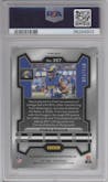 Puka Nacua from the 2023 Panini Prizm set featuring a Red Wave parallel graded by PSA and given an overall grade of 9.