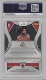 Coby White from the 2019-20 Panini Prizm set featuring a Silver Prizm parallel graded by PSA and given an overall grade of 10.