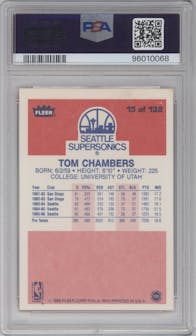 Tom Chambers from the 1986-87 Fleer set graded by PSA and given an overall grade of 9.