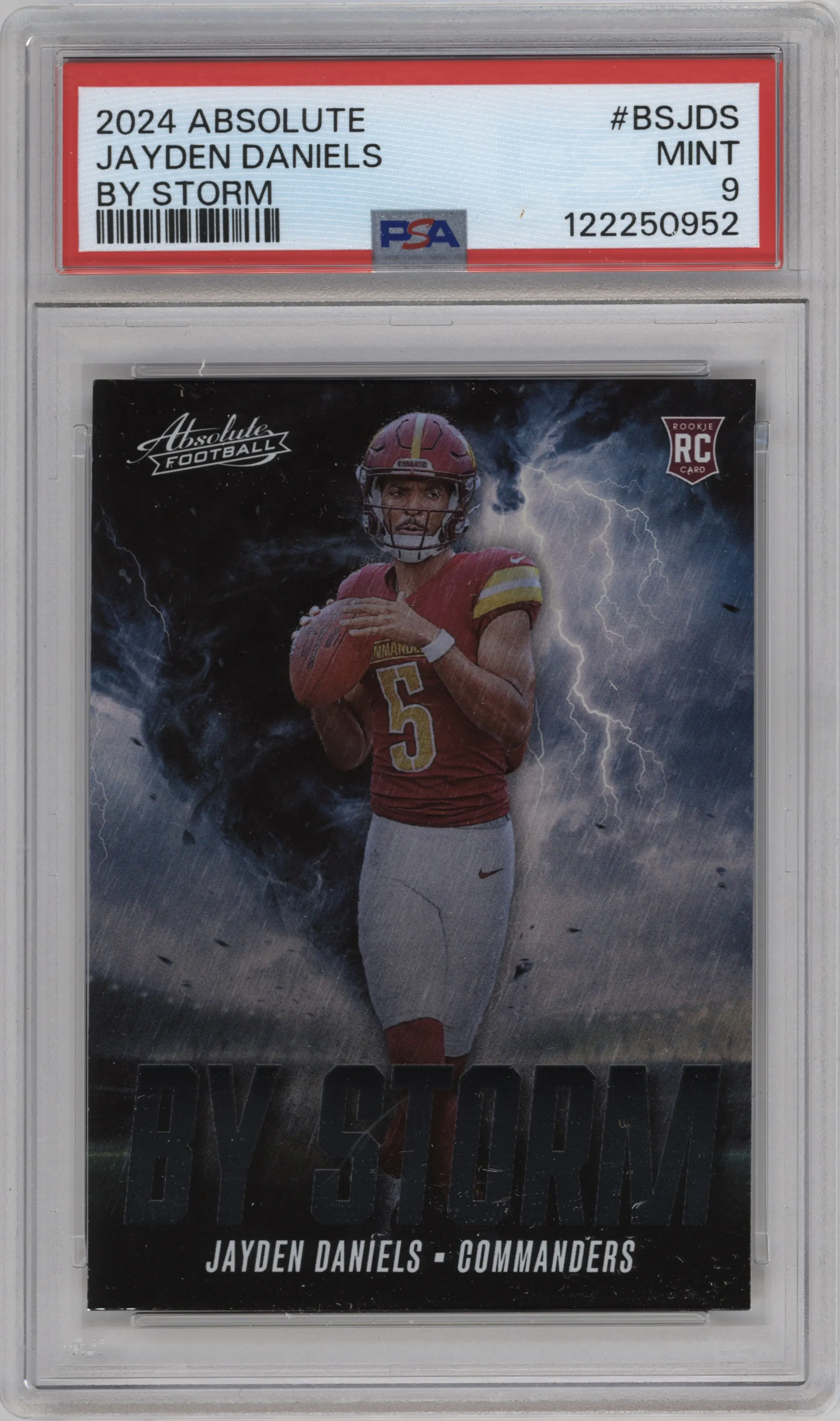2024 Panini Absolute By Storm Jayden Daniels PSA 9