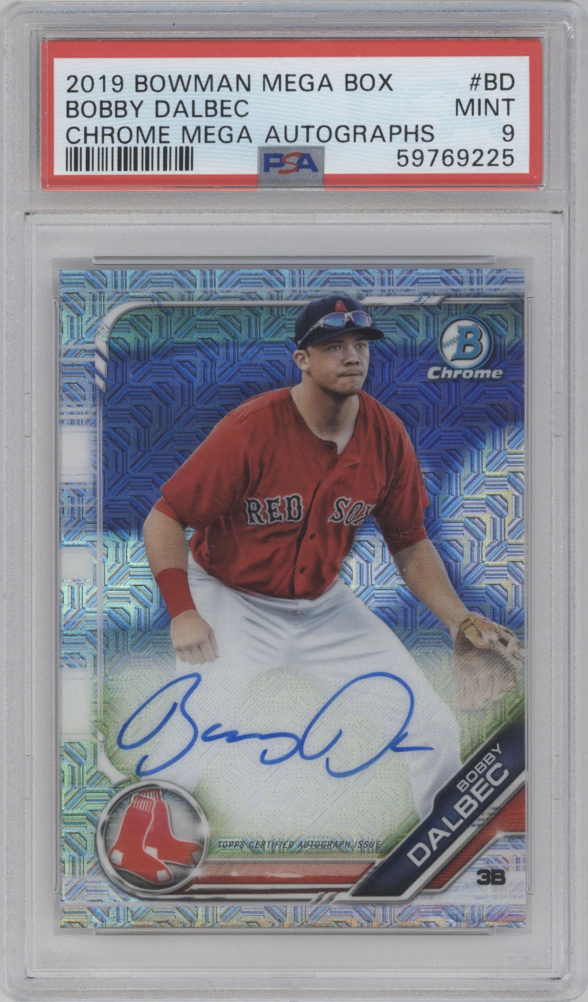 2019 Bowman Mega Box Auto Bobby Dalbec #BMA-BD PSA 9
