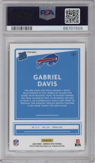 Gabriel Davis from the 2020 Panini Donruss Optic set featuring a Holo parallel graded by PSA and given an overall grade of 10.
