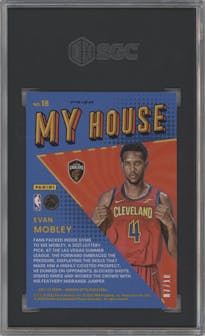 Evan Mobley from the 2021-22 Panini Donruss Optic set featuring a Gold parallel graded by SGC and given an overall grade of 9.