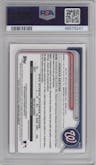 Travis Sykora from the 2024 Bowman set featuring a Speckle Refractor parallel graded by PSA and given an overall grade of 9.