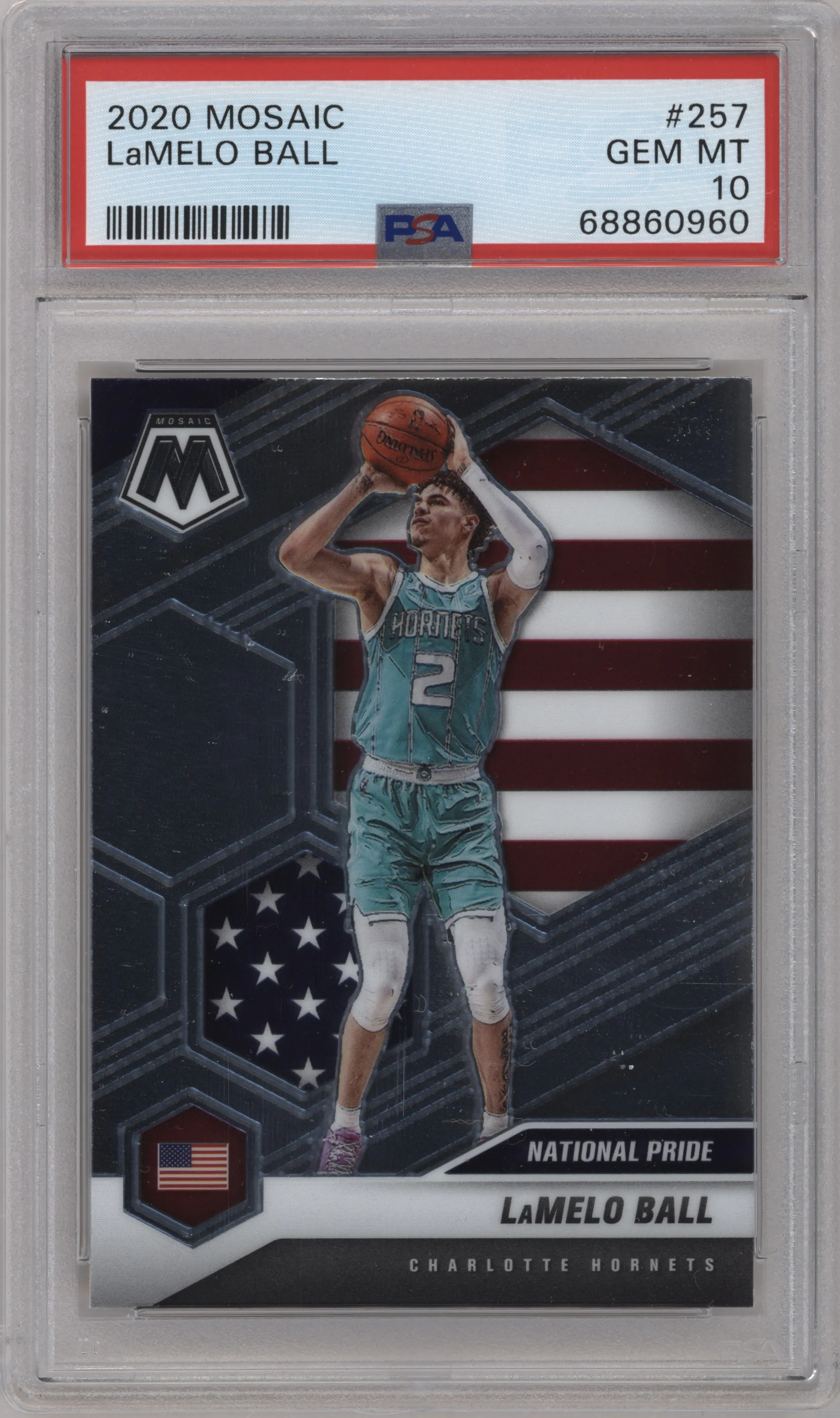 2020 Panini Mosaic LaMelo Ball #257 PSA 10
