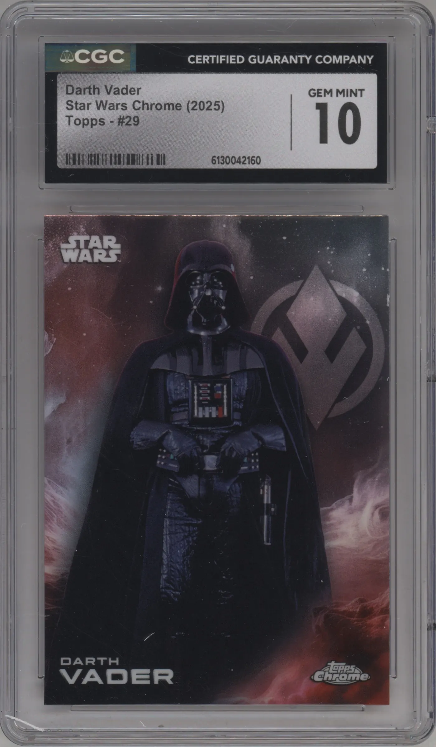 2025 Topps Chrome Star Wars Darth Vader #29 CGC 10