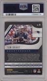 Tom Brady from the 2019 Panini Prizm set featuring a Red Wave parallel graded by PSA and given an overall grade of 9.