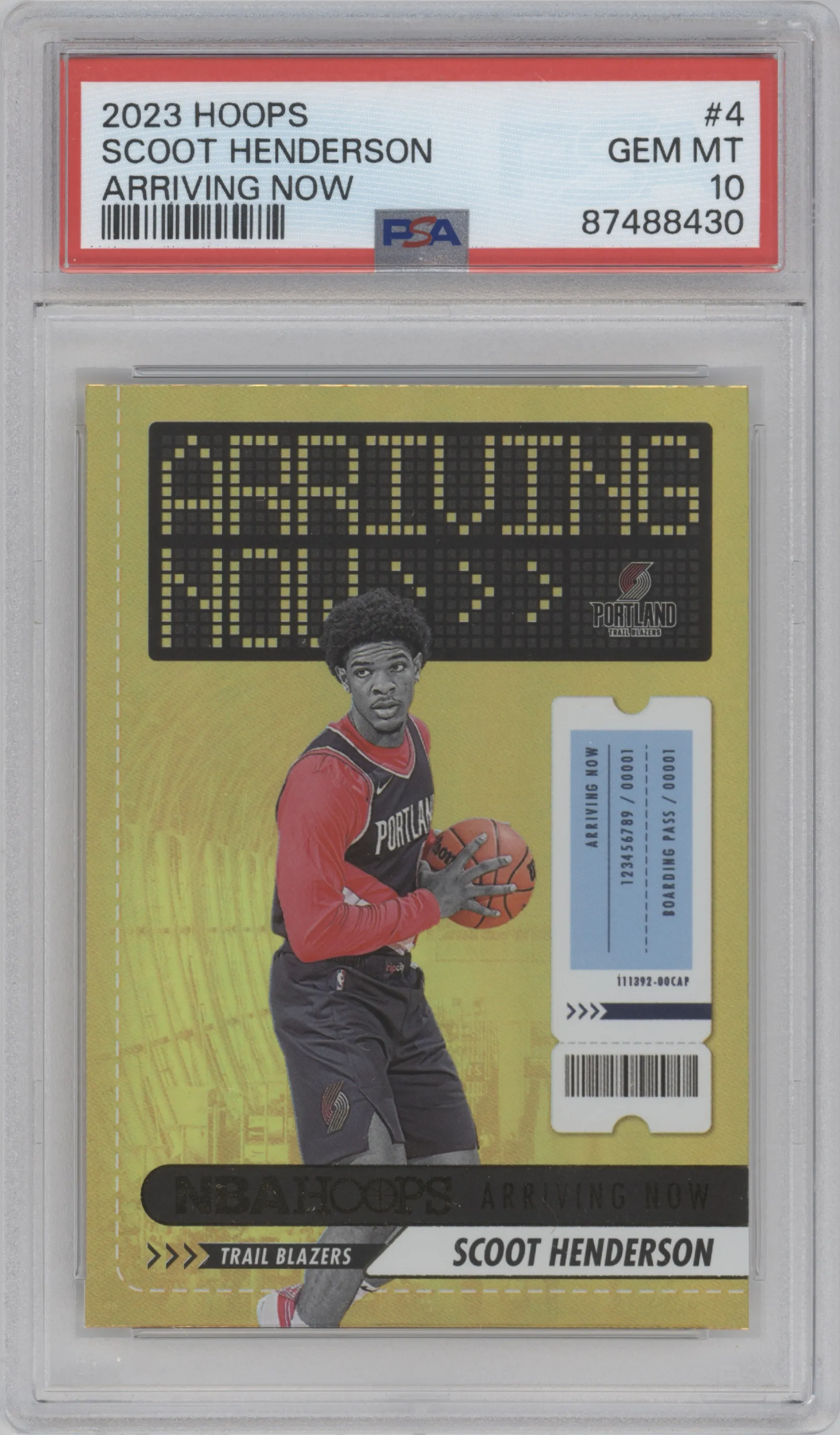 2023 Panini NBA Hoops Arriving Now Scoot Henderson PSA 10