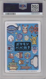 Inkay from the 2023 Pokemon Old Maid set graded by PSA and given an overall grade of 10.