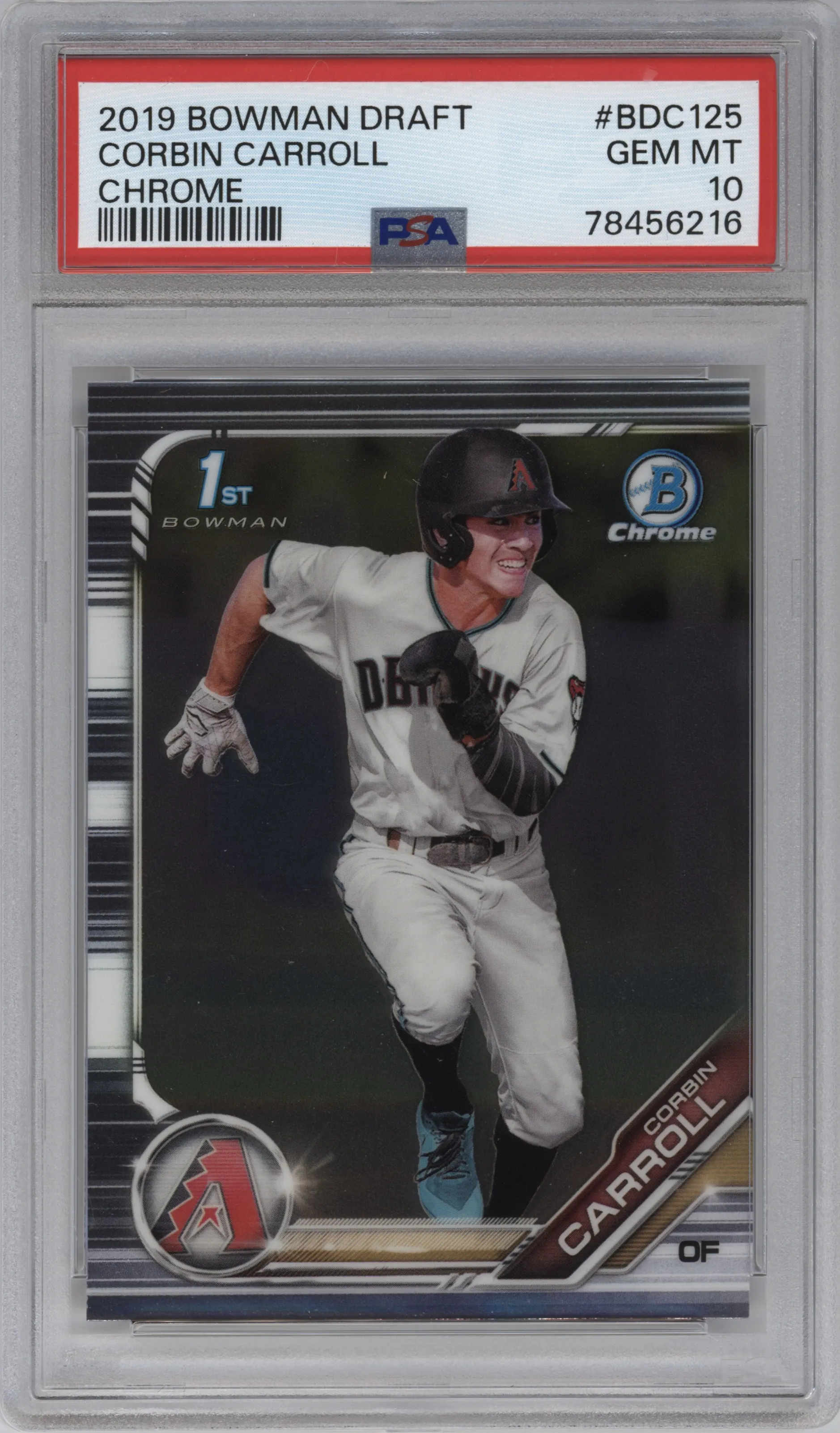 2019 Bowman Draft Chrome Corbin Carroll PSA 10