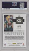 Jordan Love from the 2020 Panini Chronicles set graded by PSA and given an overall grade of 9.
