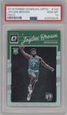 Jaylen Brown from the 2016-17 Panini Donruss Optic set featuring a Holo parallel graded by PSA and given an overall grade of 10.
