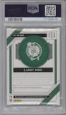 Larry Bird from the 2020-21 Panini National Treasures set graded by PSA and given an overall grade of 10.