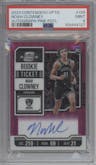 Noah Clowney from the 2023-24 Panini Contenders Optic set featuring a Pink FOTL parallel graded by PSA and given an overall grade of 9.
