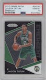 Jayson Tatum from the 2017-18 Panini Prizm  set graded by PSA and given an overall grade of 10.