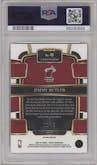 Jimmy Butler from the 2023-24 Panini Select  set featuring a Red Disco parallel graded by PSA and given an overall grade of 10.