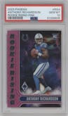 Anthony Richardson from the 2023 Panini Phoenix set featuring a Pink parallel graded by PSA and given an overall grade of 10.