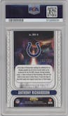 Anthony Richardson from the 2023 Panini Phoenix set featuring a Pink parallel graded by PSA and given an overall grade of 10.