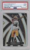 Jordan Love from the 2019 Panini Select  set graded by PSA and given an overall grade of 9.