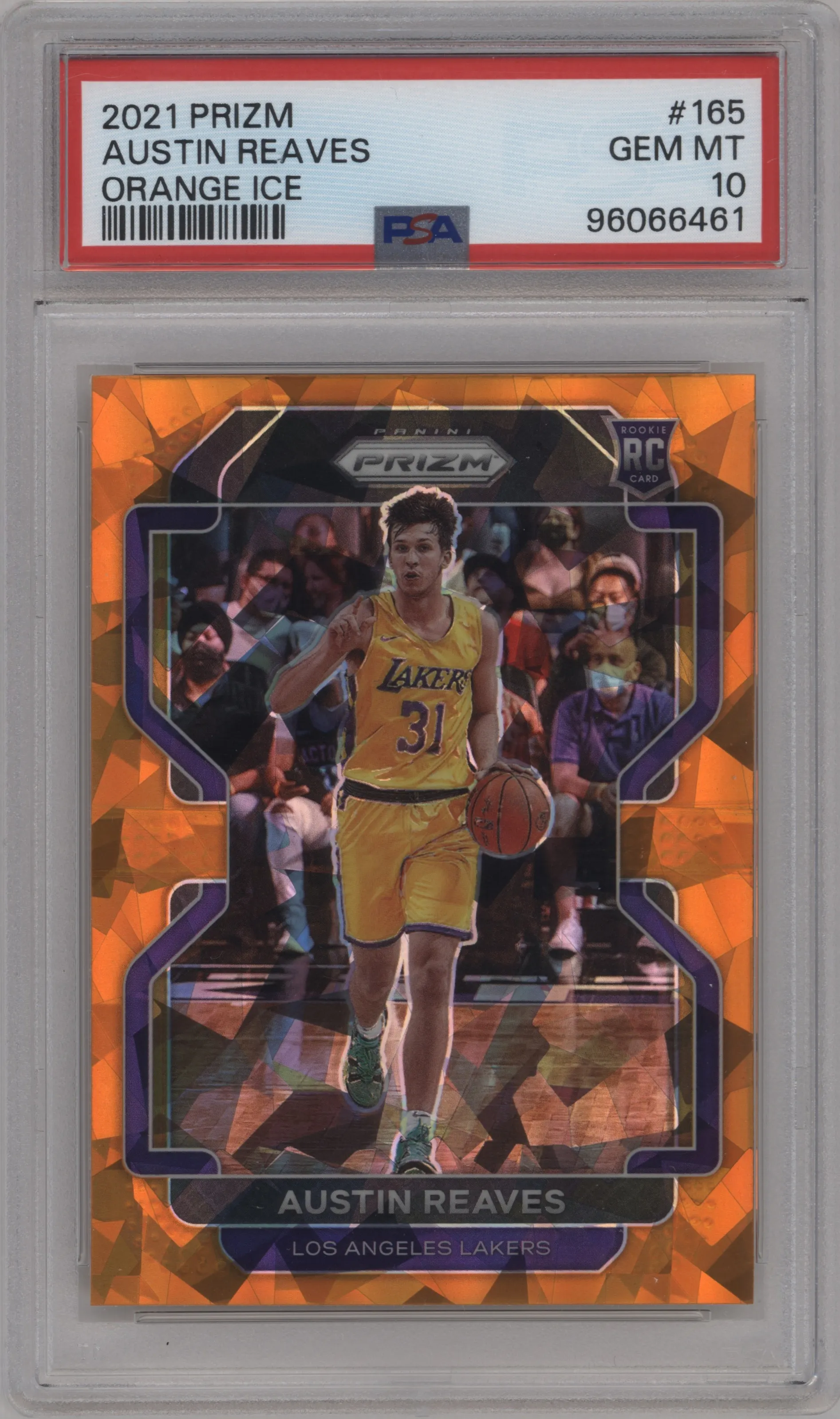 2021 Panini Prizm Austin Reaves Orange Ice #165 PSA 10