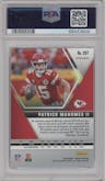 Patrick Mahomes II from the 2020 Panini Mosaic set featuring a Pink Camo parallel graded by PSA and given an overall grade of 10.