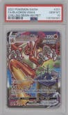 Blaziken VMAX from the 2021 Pokemon SWSH set graded by PSA and given an overall grade of 10.