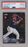 Juan Soto from the 2018 Topps Chrome Update  set graded by PSA and given an overall grade of 10.
