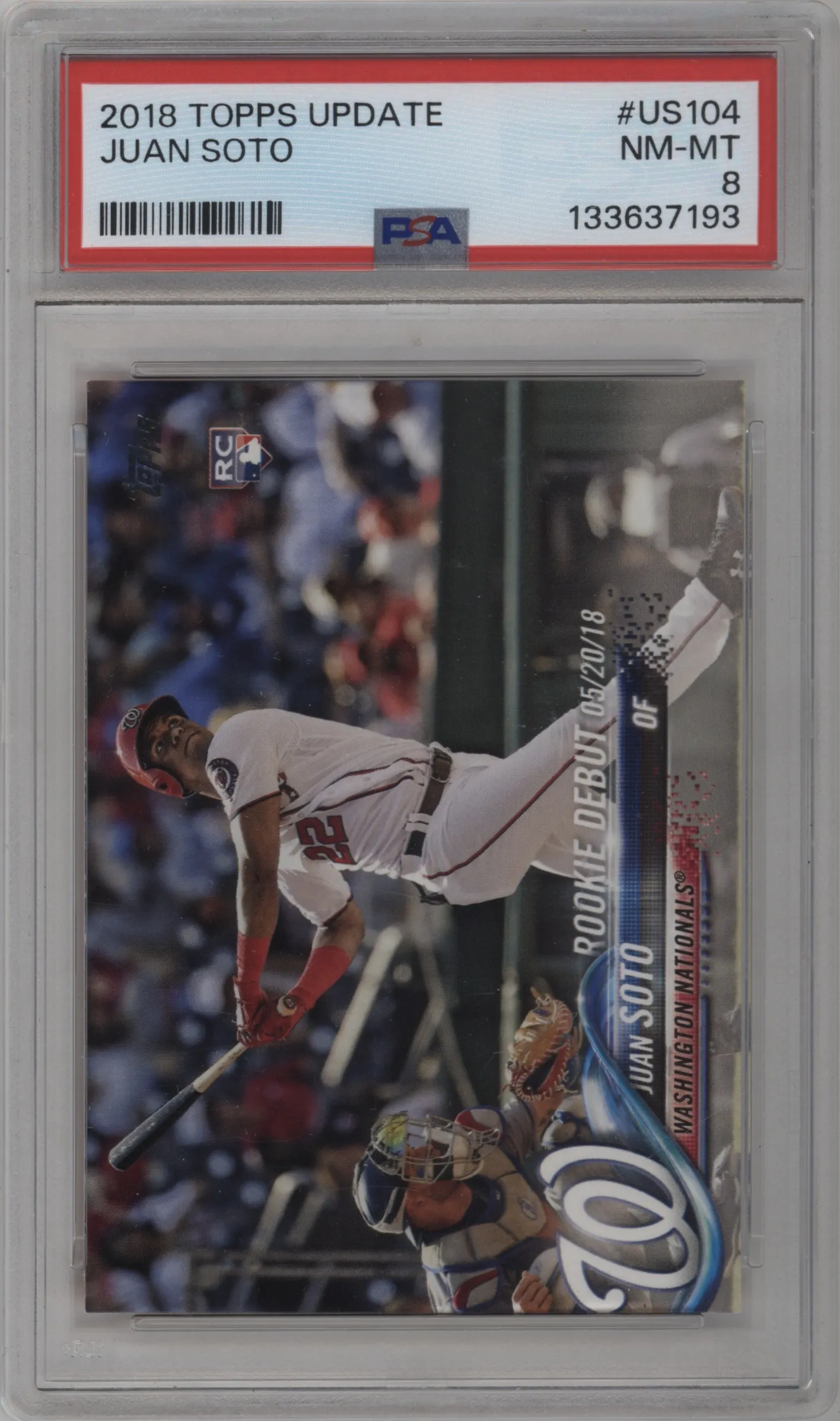 2018 Topps Update Juan Soto PSA 8