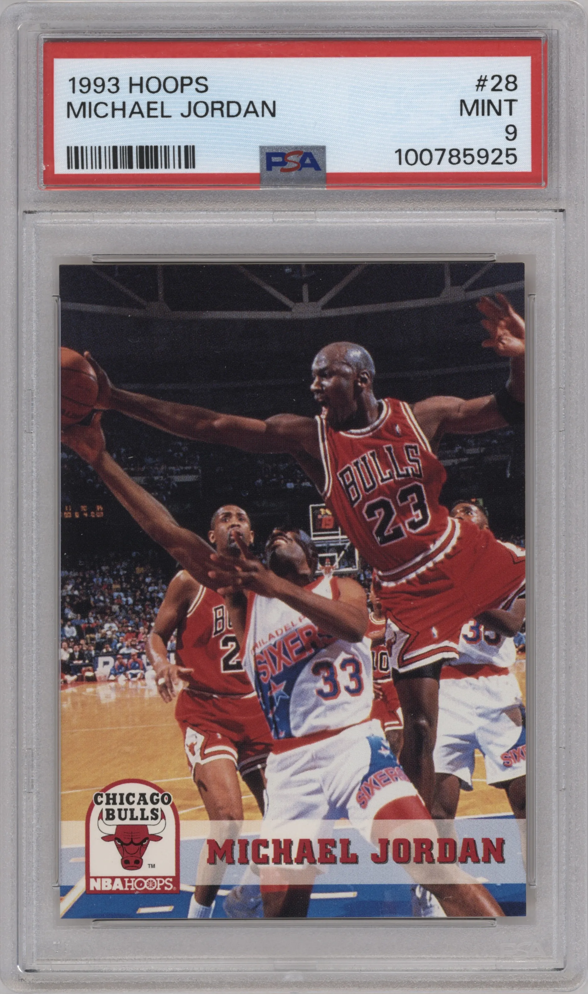 1993 NBA Hoops Michael Jordan #28 PSA 9