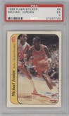 Michael Jordan from the 1986-87 Fleer set graded by PSA and given an overall grade of 5.