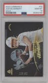 Justin Herbert from the 2023 Panini Luminance set featuring a Gold parallel graded by PSA and given an overall grade of 10.