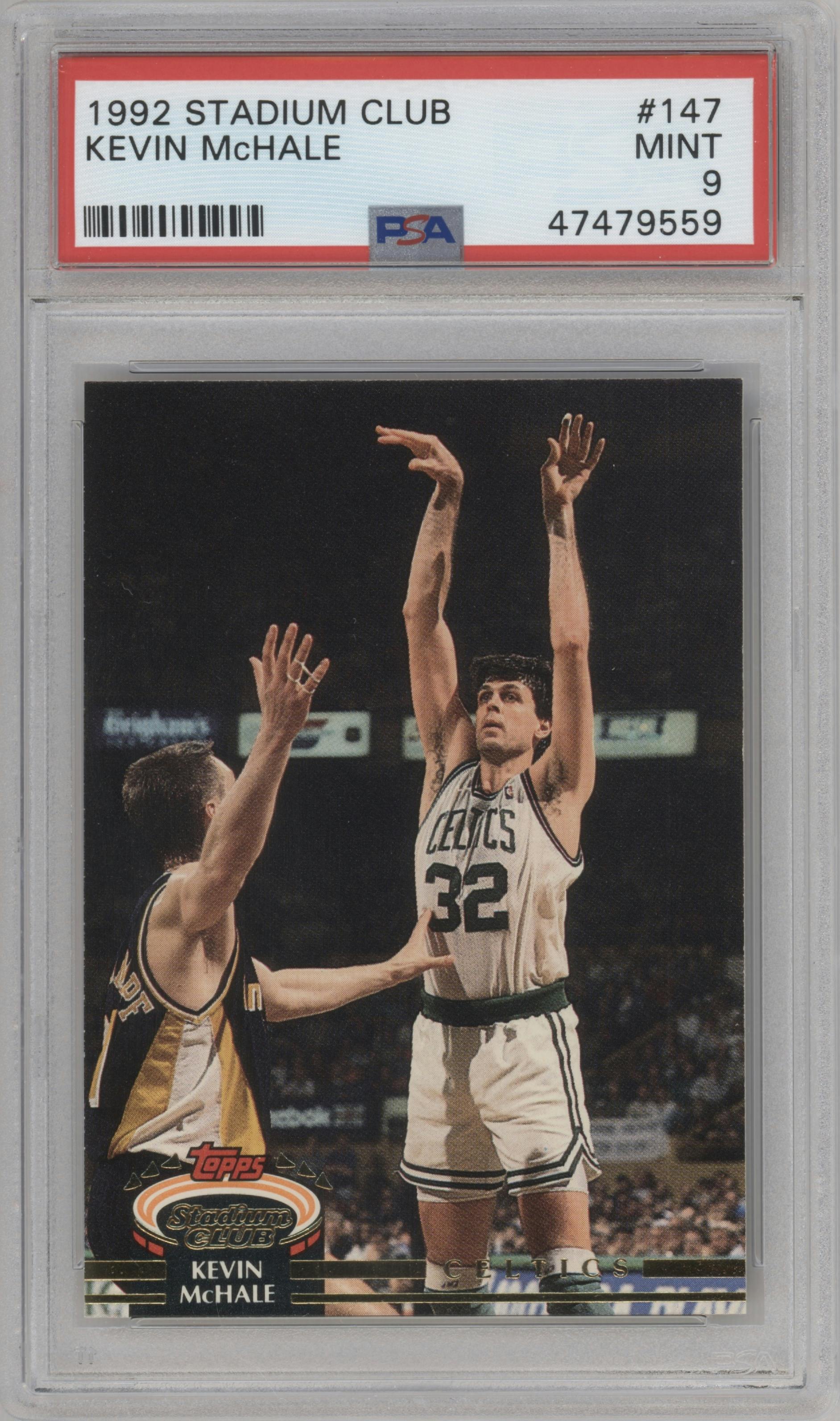 Kevin McHale  from the 1992-93 Topps Stadium Club set graded by PSA and given an overall grade of 9.