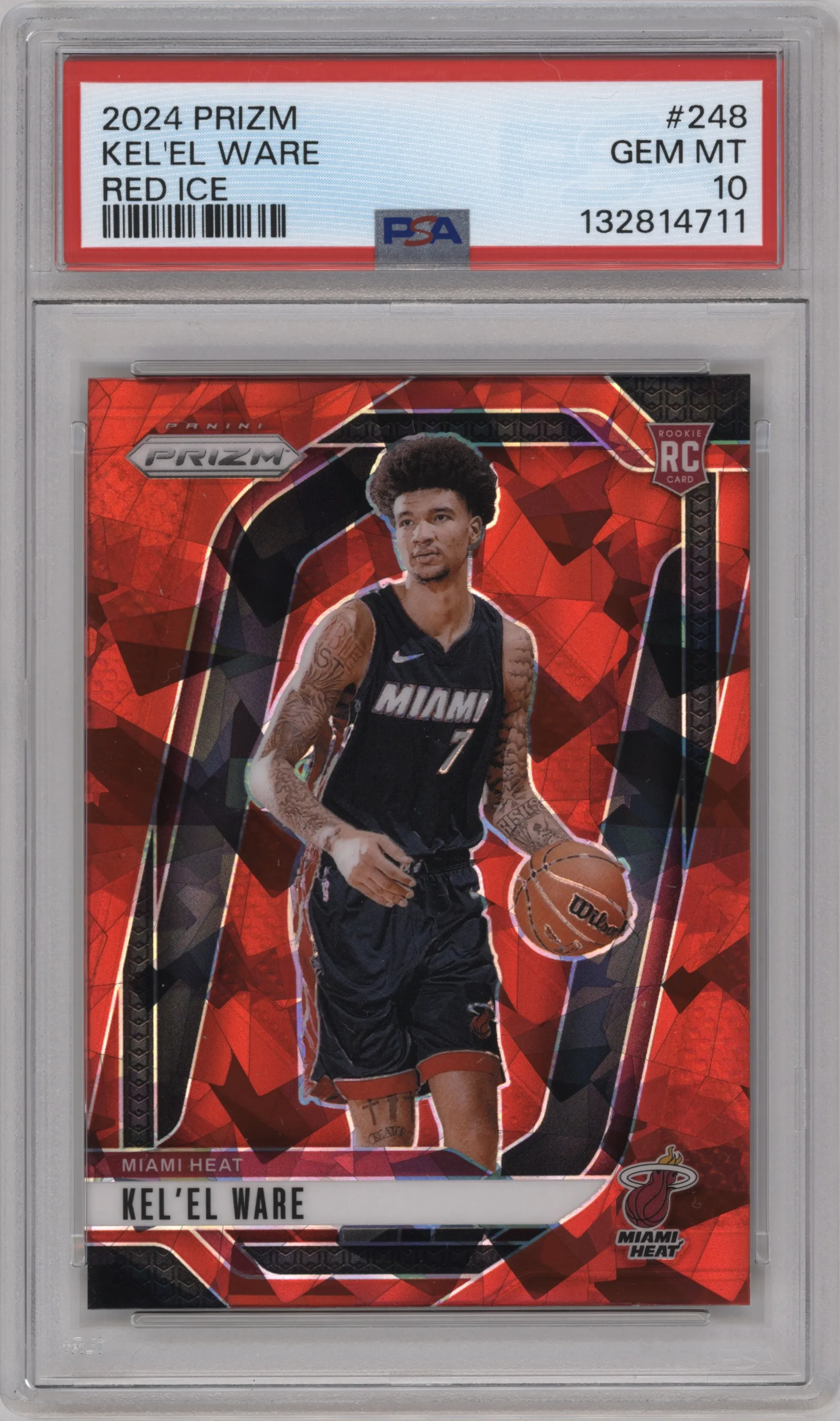 2024 Panini Prizm Kel’el Ware Red Ice #248 PSA 10