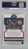 Cade Cunningham from the 2021-22 Panini Prizm  set featuring a Orange Ice parallel graded by PSA and given an overall grade of 10.