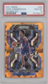 Cade Cunningham from the 2021-22 Panini Prizm  set featuring a Orange Ice parallel graded by PSA and given an overall grade of 10.