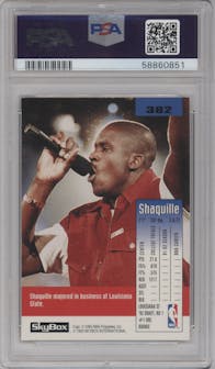 Shaquille O'Neal from the 1992-93 Skybox set graded by PSA and given an overall grade of 9.