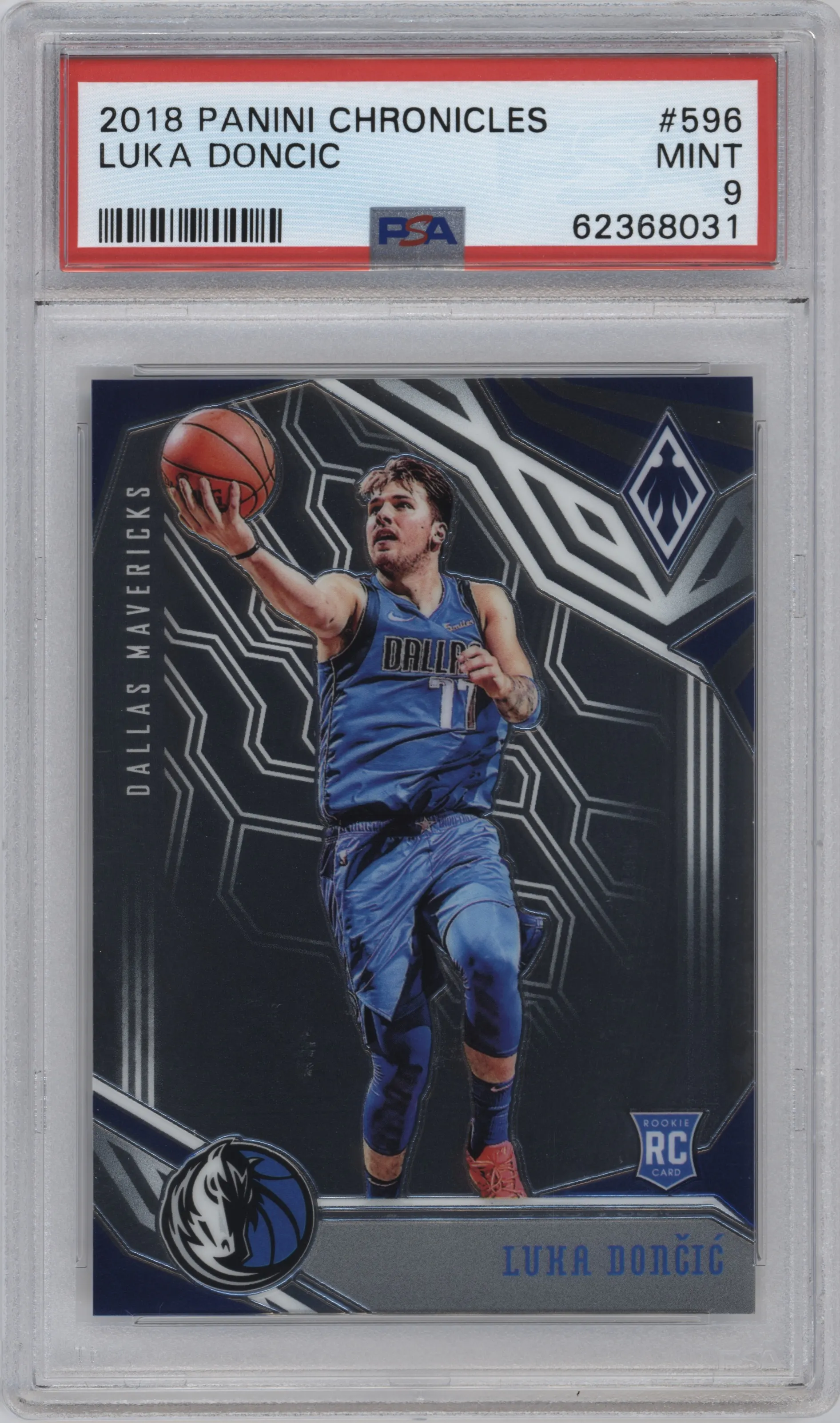 2018 Panini Chronicles Phoenix Luka Doncic PSA 9