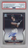 Brandon Winokur from the 2023 Bowman Draft set graded by PSA and given an overall grade of 10.