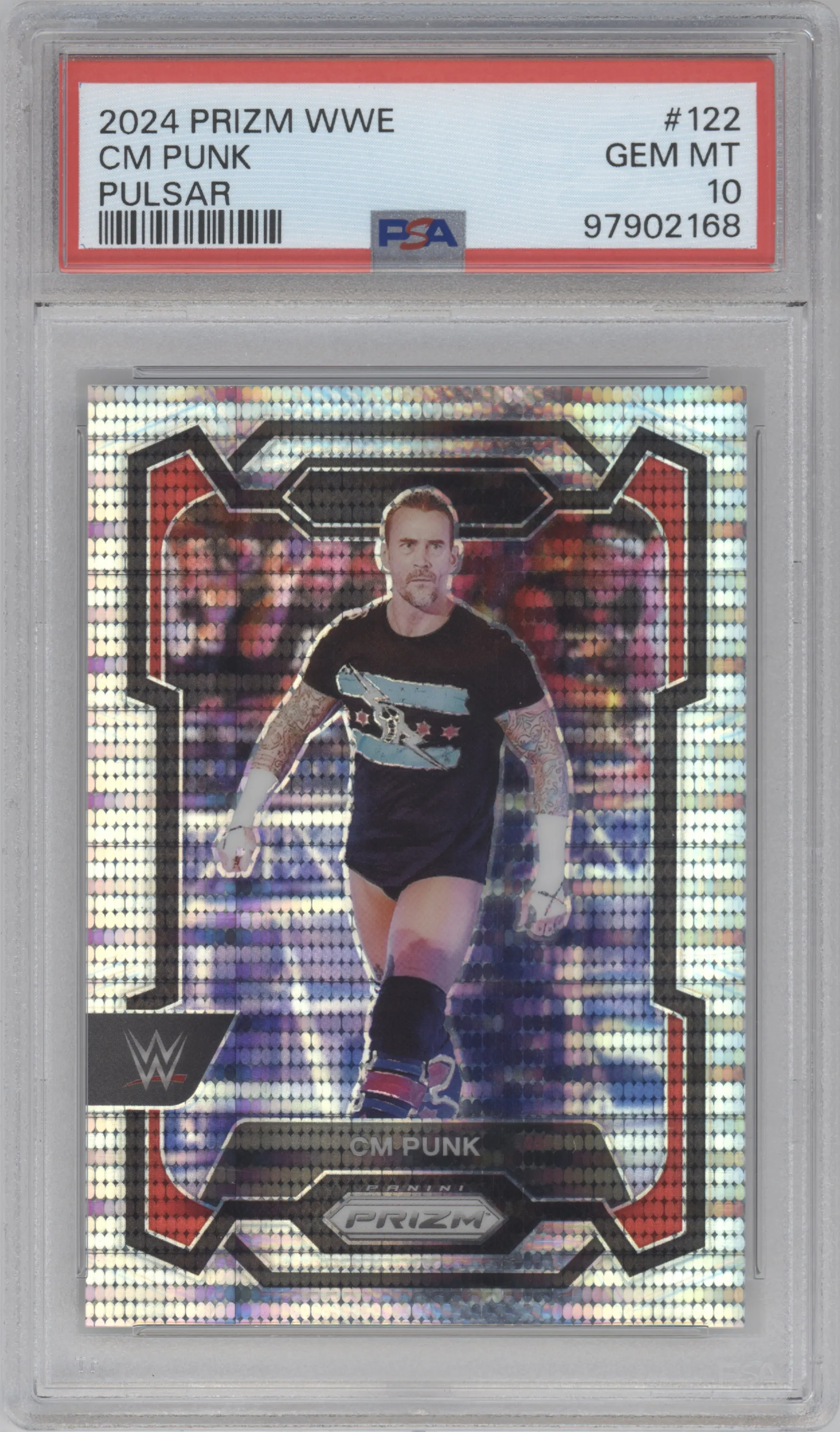 2024 Panini Prizm WWE CM Punk Pulsar #122 PSA 10