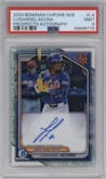 Luisangel Acuna from the 2024 Bowman Chrome Mega Box set graded by PSA and given an overall grade of 9.