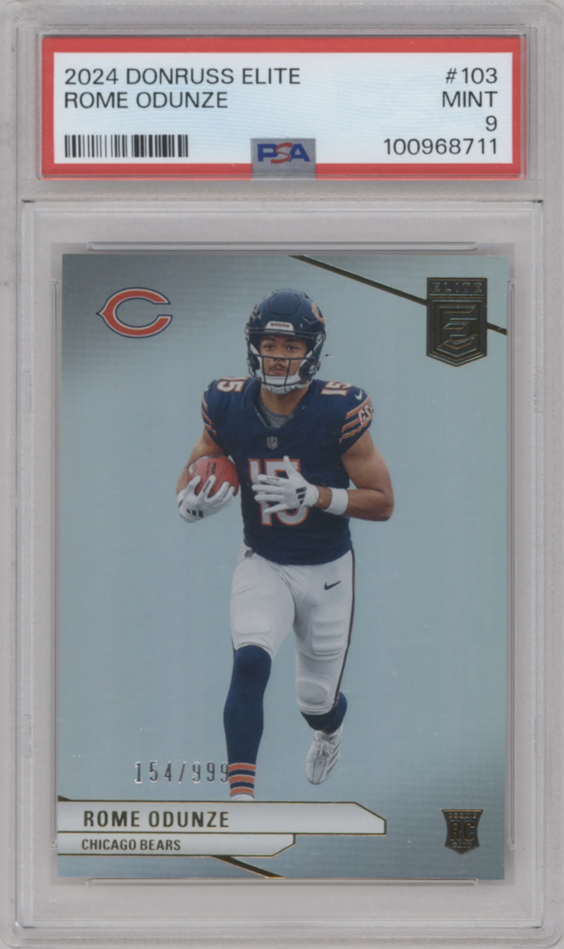 2024 Panini Donruss Elite Rome Odunze PSA 9