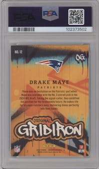 Drake Maye from the 2024 Panini Origins set graded by PSA and given an overall grade of 9.