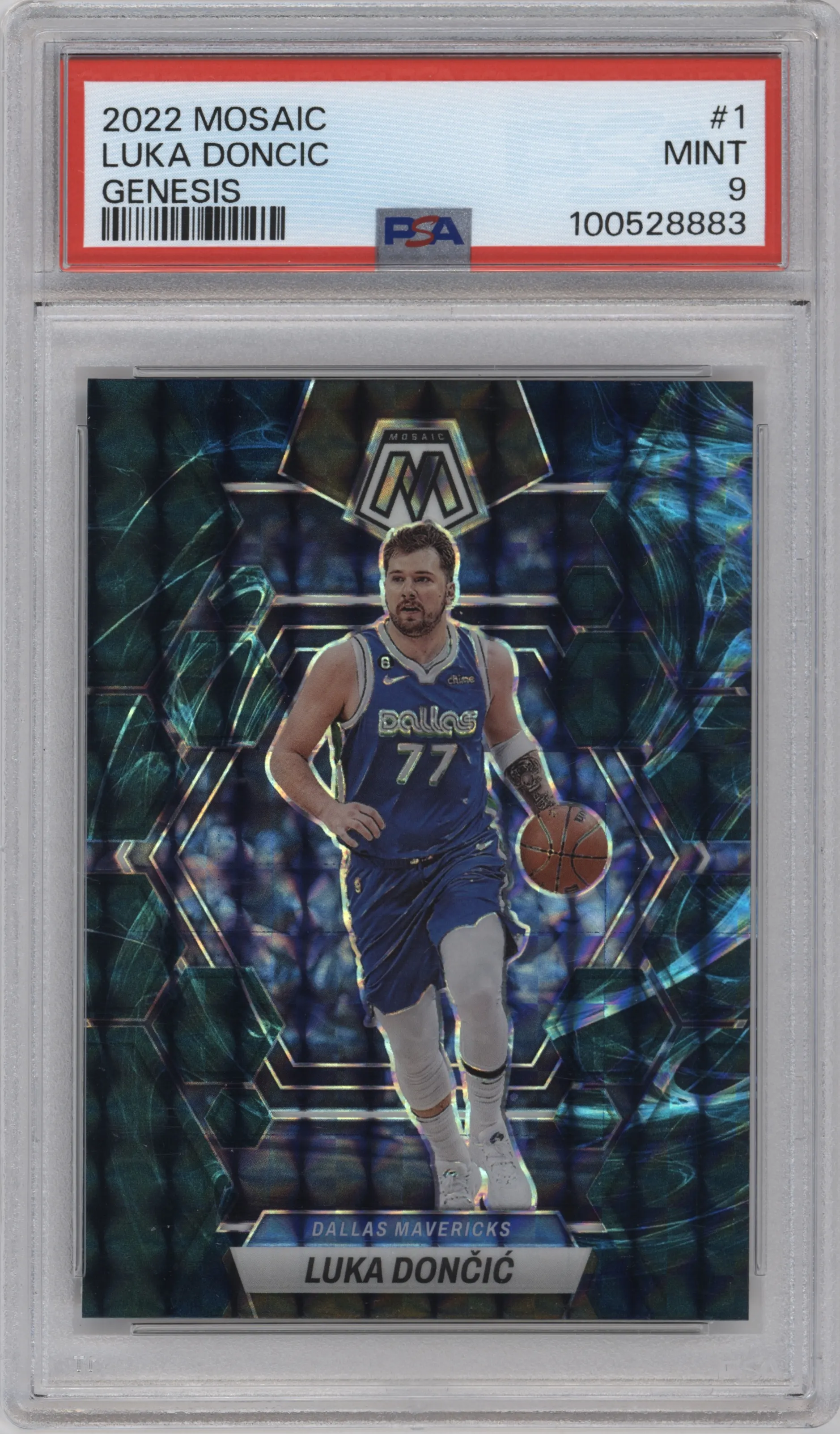 2022 Panini Mosaic Luka Doncic Genesis #1 PSA 9