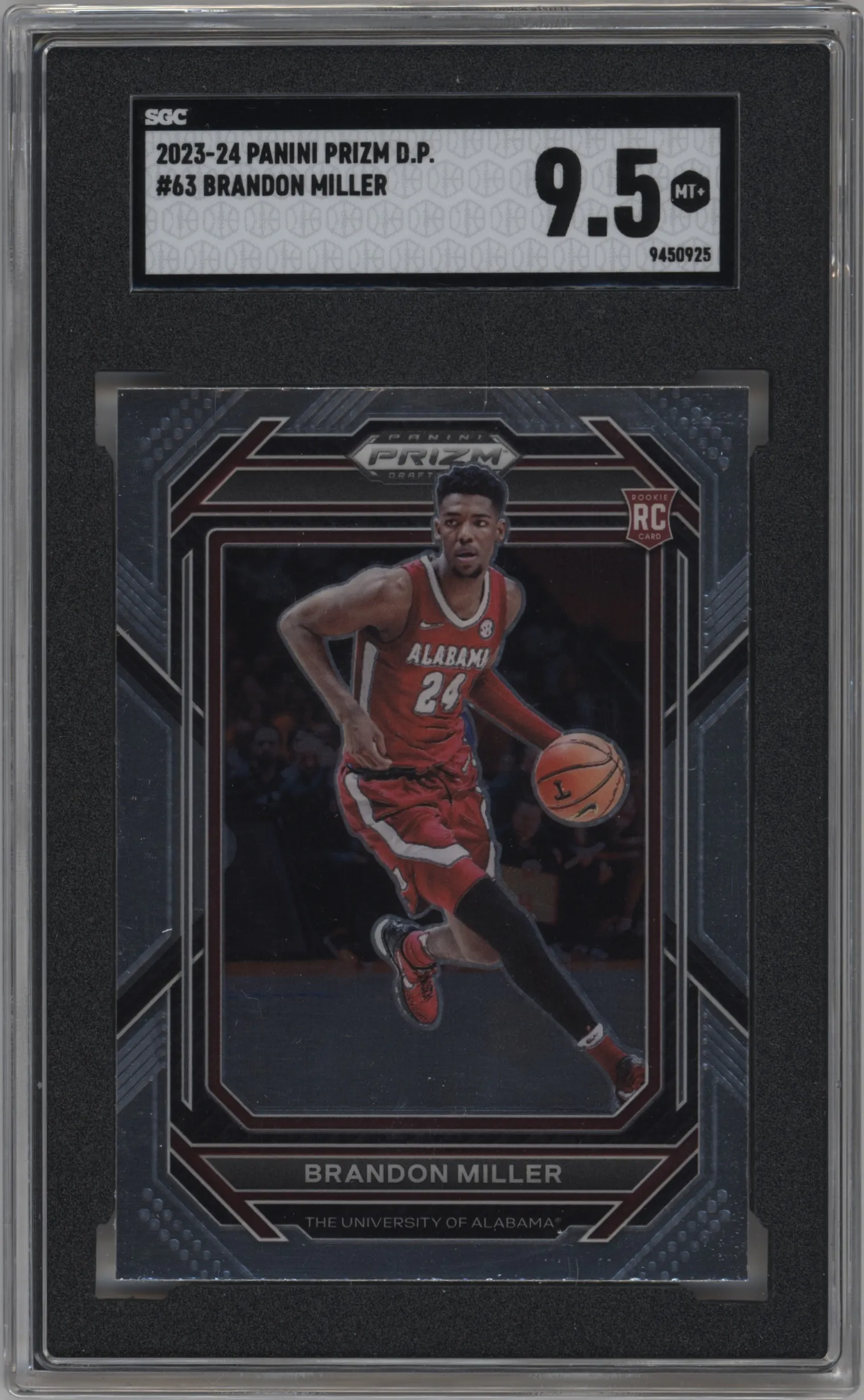 2023 Panini Prizm Draft Picks Brandon Miller #63 SGC 9.5