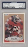 Jerry Rice from the 1990 Fleer set graded by PSA and given an overall grade of 0.