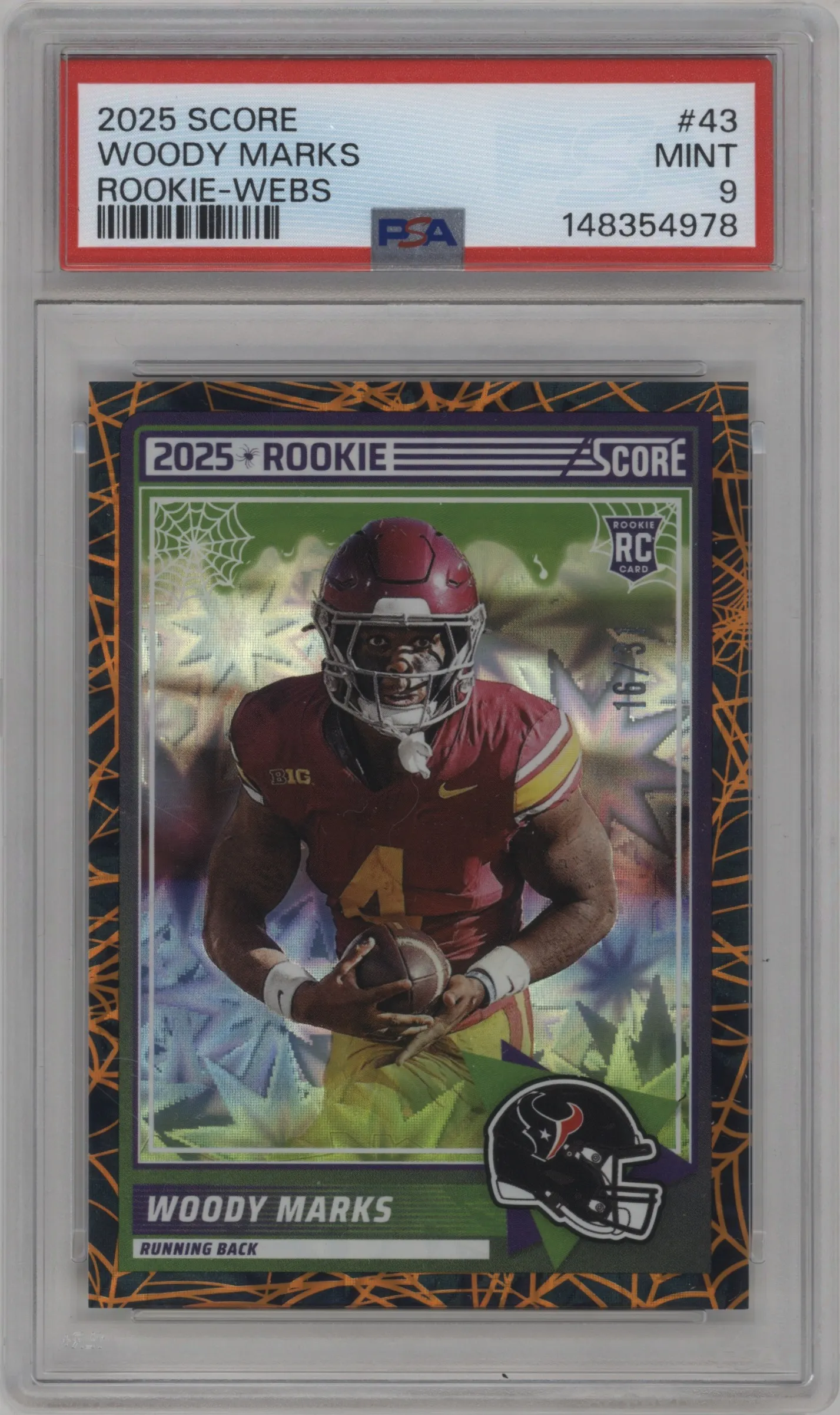 2025 Panini Score Woody Marks Webs #43 PSA 9