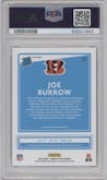 Joe Burrow from the 2020 Panini Donruss Optic set featuring a Hyper Blue  parallel graded by PSA and given an overall grade of 10.