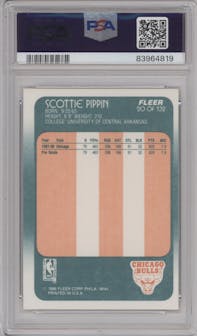 Scottie Pippen from the 1988-89 Fleer set graded by PSA and given an overall grade of 9.