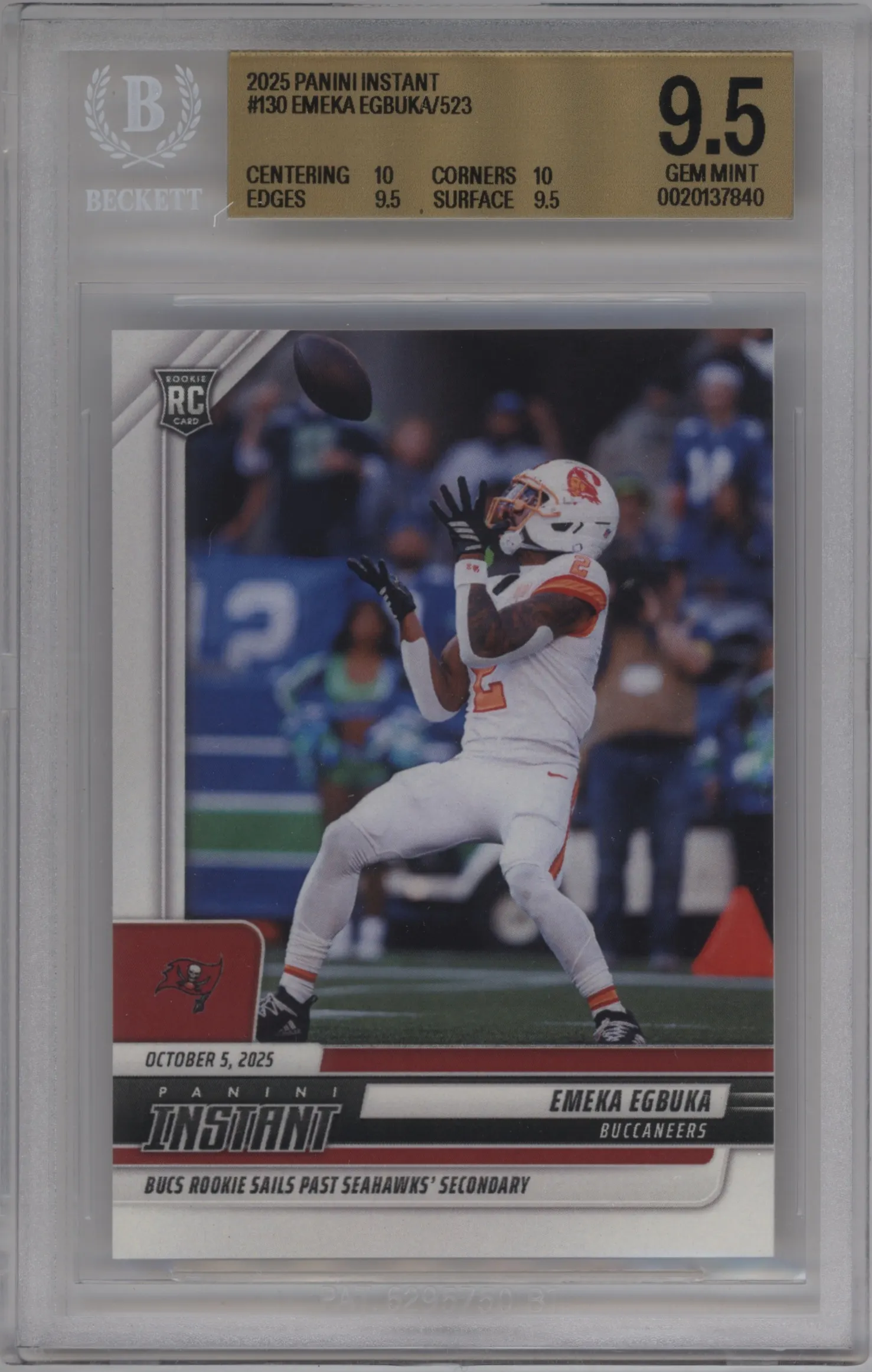 2025 Panini Instant Emeka Egbuka #130 BGS 9.5