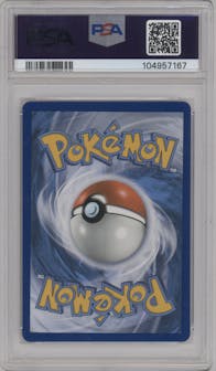 M Charizard EX from the 2016 Pokemon XY set graded by PSA and given an overall grade of 9.